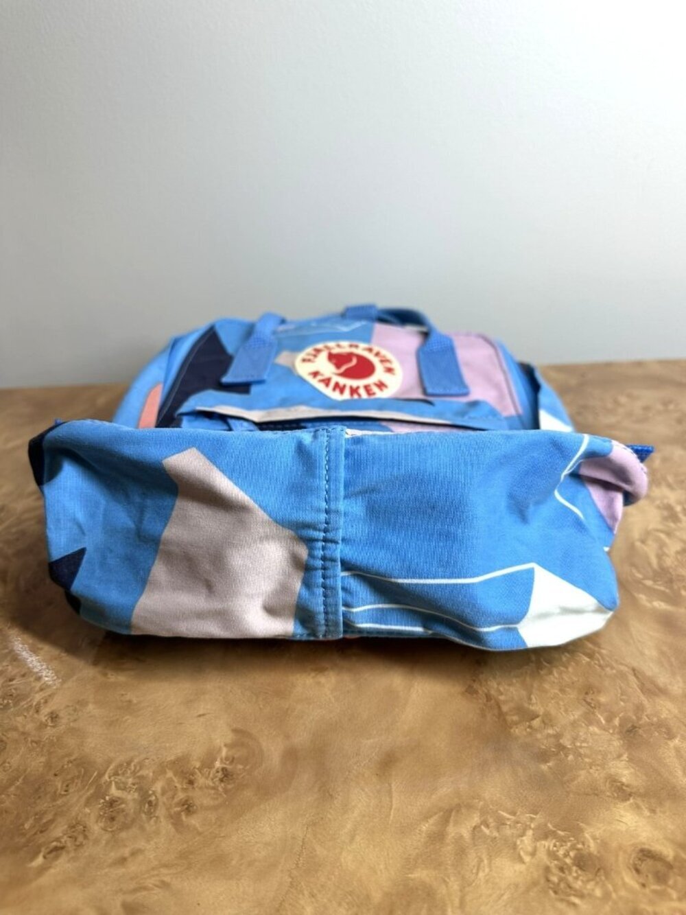 Fjällräven Kånken Art Mini Backpack Blue Pink Geometric Print Kids School Bag - Picture 6 of 7